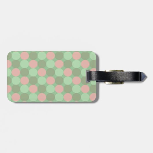 キュートな茶色のフクロウとピンクの弓 ラゲッジタグ (裏面横)