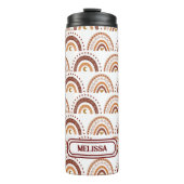 キュートな茶色のボホの虹のパタお洒落ーン タンブラー (正面)