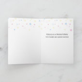 キュートな茶色の女の子とケーキハッピーバースデーカード シーズンカード (内部)