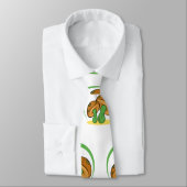 キュートな茶色の緑の漫画キノコ真菌アート ネクタイ (タイ)