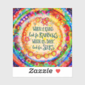 キュートな虹と星引用文カラフルインスピレーション シール (シート)