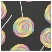 キュートな虹の棒付きキャンディ 子供のお菓子 ファブリック (クローズアップ)