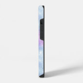 キュートな虹色の紫の人魚の疑似ラメ iPhoneケース (左側面)