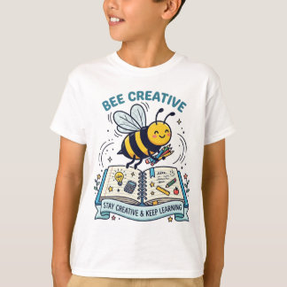 キュートな蜂のクリエイティブ学習ノートブック 子供 学校 Tシャツ