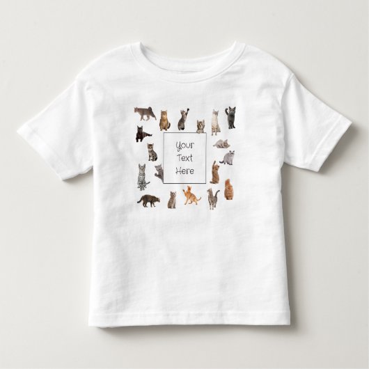 キュートな複数の子猫かわいいカスタム文字 トドラーTシャツ (正面)