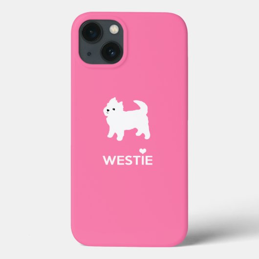 キュートな西ハイランドテリア – I Love Westties Case-Mate iPhoneケース (裏面)