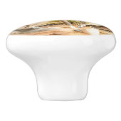 キュートな西女性のカーボーイ砂漠 セラミックノブ (側面)