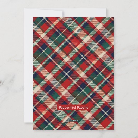 キュートな覗き見ゴッハー雪に魅惑された森 シーズンカード (裏面)