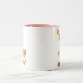 キュートな親指を立てる漫画カンガルーMUG ツートーンマグカップ (中央)