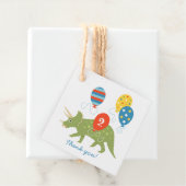 キュートな誕生日の恐竜トリケラトプス名前をカスタムする時代 フェイバータグ (インサイチュ)