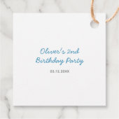 キュートな誕生日の恐竜トリケラトプス名前をカスタムする時代 フェイバータグ (裏面)