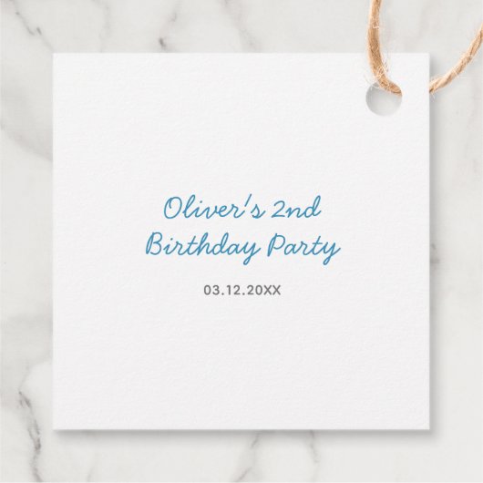 キュートな誕生日の恐竜トリケラトプス名前をカスタムする時代 フェイバータグ (裏面)