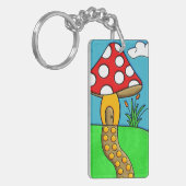 キュートな赤いキノコ キーホルダー (正面左)