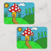 キュートな赤いキノコ ロイヤリティカード (正面/裏面)