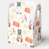 キュートな赤いクリスマスのナツクラッカーペンギン フェイバーボックス (オープン)