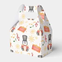 キュートな赤いクリスマスのナツクラッカーペンギン フェイバーボックス