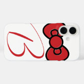 キュートな赤いリボンのファンタジー Case-Mate iPhoneケース (裏面 (横))