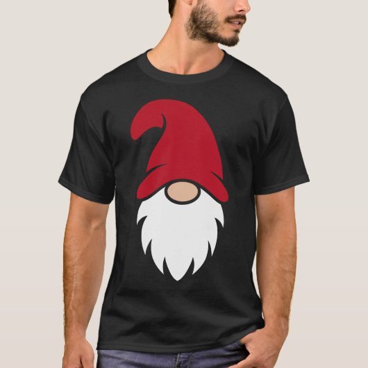 キュートな赤い帽子のクリスマス・ノーム Tシャツ (正面)