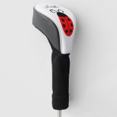 キュートな赤い黒いテントウムシ ゴルフヘッドカバー (アングル)