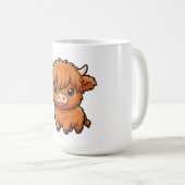 キュートな赤ちゃんハイランドカウマグ コーヒーマグカップ (正面右)