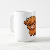 キュートな赤ちゃんハイランドカウマグ コーヒーマグカップ (正面左)