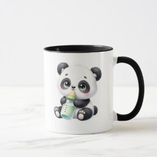 キュートな赤ちゃんパンダの竹抱きコーヒーマグ | 愛らしい マグカップ