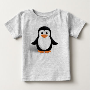 キュートな赤ちゃんペンギン ベビーTシャツ