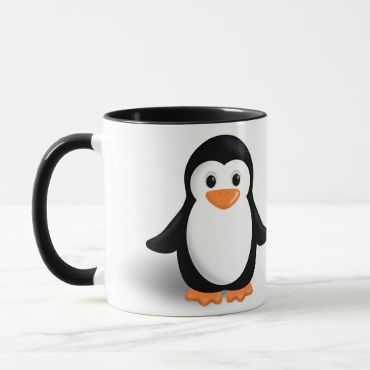 キュートな赤ちゃんペンギン マグカップ (左)