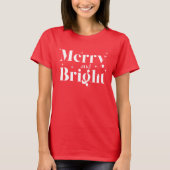 キュートな赤と白のクリスマスの輝き Tシャツ (正面)