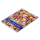 キュートな赤キノコ真菌の庭のパターン ノートブック (左側)