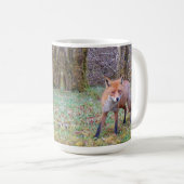 キュートな赤狐の強烈な視線 モリの動物 コーヒーマグカップ (正面右)
