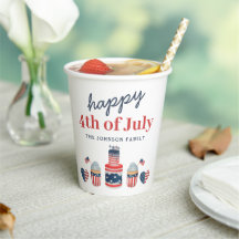 キュートな赤白青の7月4日パーティー