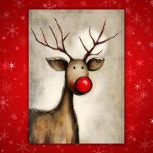 キュートな赤鼻のトナカイ クリスマス