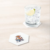 キュートな遊キリンのドラム ペーパーコースター (インサイチュ)