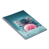 キュートな遊子猫とピンクウールボール ノートブック (右側)