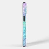 キュートな遊色ラベンダーグリッター モノグラム Case-Mate iPhoneケース (裏面 / 右)