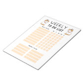 キュートな部族子猫ウィークリーTo Doリスト ノートパッド (アングル)