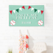 キュートな野球バンティングフラグ子供の誕生日パーティー 横断幕 (インサイチュ)