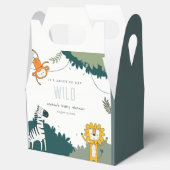 キュートな野生の熱帯性ジャングル動物の赤ちゃんシャワー フェイバーボックス (オープン)