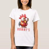 キュートな雄鶏のキャラクター 3歳の誕生日パーティー Tシャツ (正面)