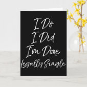 キュートな離婚ギフト 面白い "I Do" "I Did" "I'm Done" 合法的に カード (黄色い花)