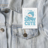 キュートな雪だよ かわいい雪だるま 冬の休日 缶バッジ (インサイチュ)