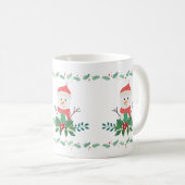 キュートな雪だるまのクリスマス | 祝祭日 コーヒーマグカップ (正面右)
