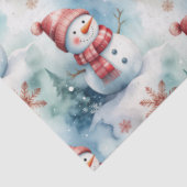 キュートな雪だるまのクリスマス 薄葉紙 (詳細)