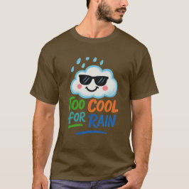 キュートな雲のユニセックスダークTシャツ Tシャツ