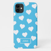 キュートな青いハートのスマホケース Case-Mate iPhoneケース (裏面)
