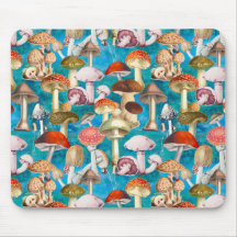 キュートな青ターコイズキノコ真菌パターン