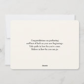 キュートな音符のパターン卒業 シーズンカード (裏面)