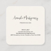 キュートな音符パターン スクエア名刺 (裏面)