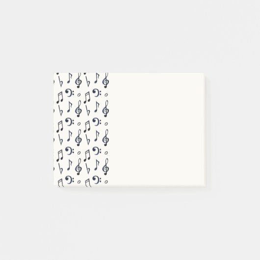 キュートな音符パターン ポストイット (正面)
